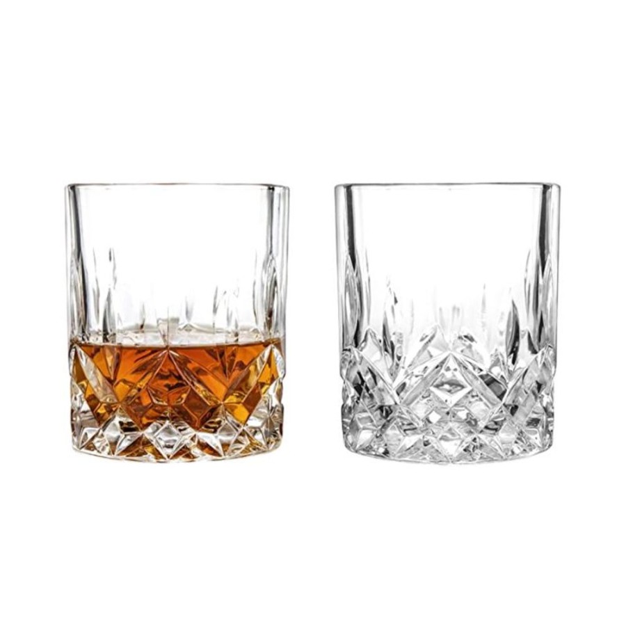 Glassware True Fabrications | Viski Admiral Cut Crystal Tumblers (Set Of 2)