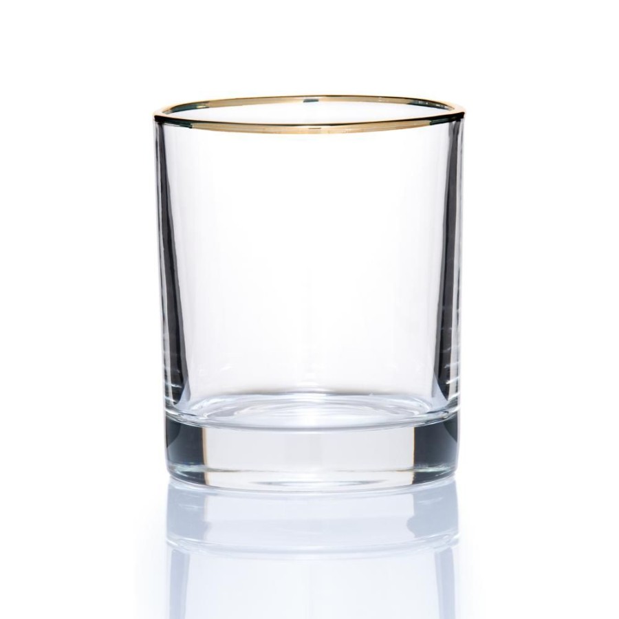 Bar Tools China | Simple Gold Rim Tumbler