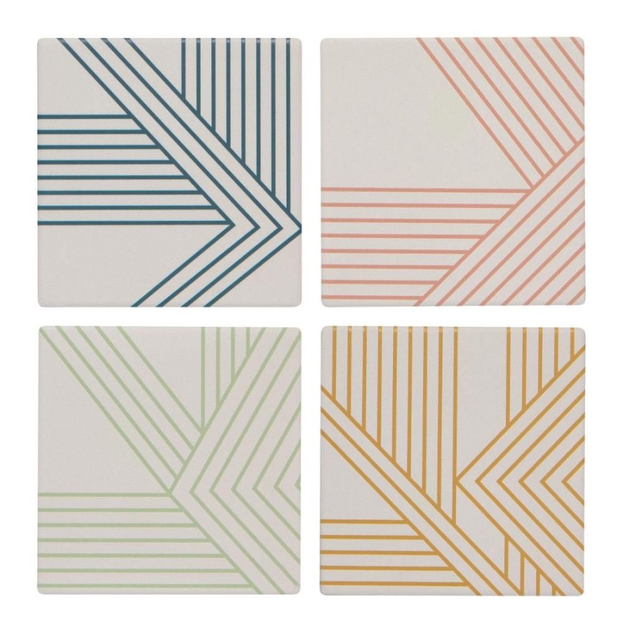 More Danica | Linea Soak Up Square Coasters (Set Of 4)