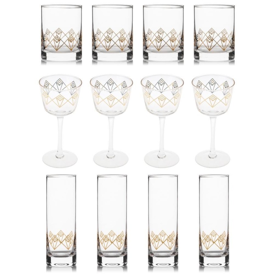 Glassware Better Refined - CHINA | Gold Dream Deco Glassware Collection (Set Of 12)