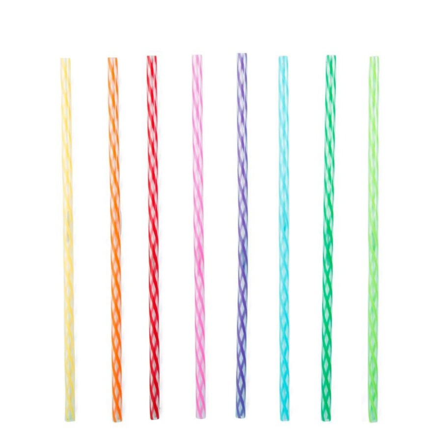 More Kikkerland | Rainbow Reusable Straws (Pack Of 24)