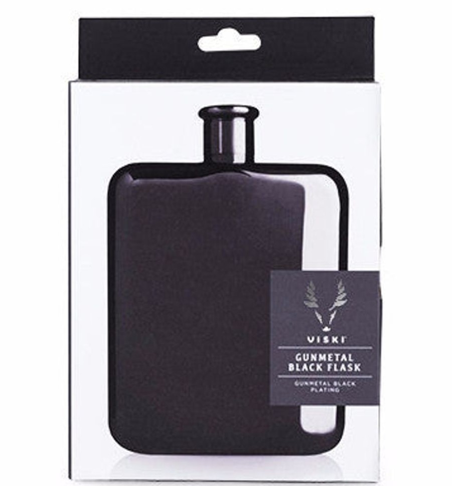 More True Fabrications | Gunmetal Black Plated Flask