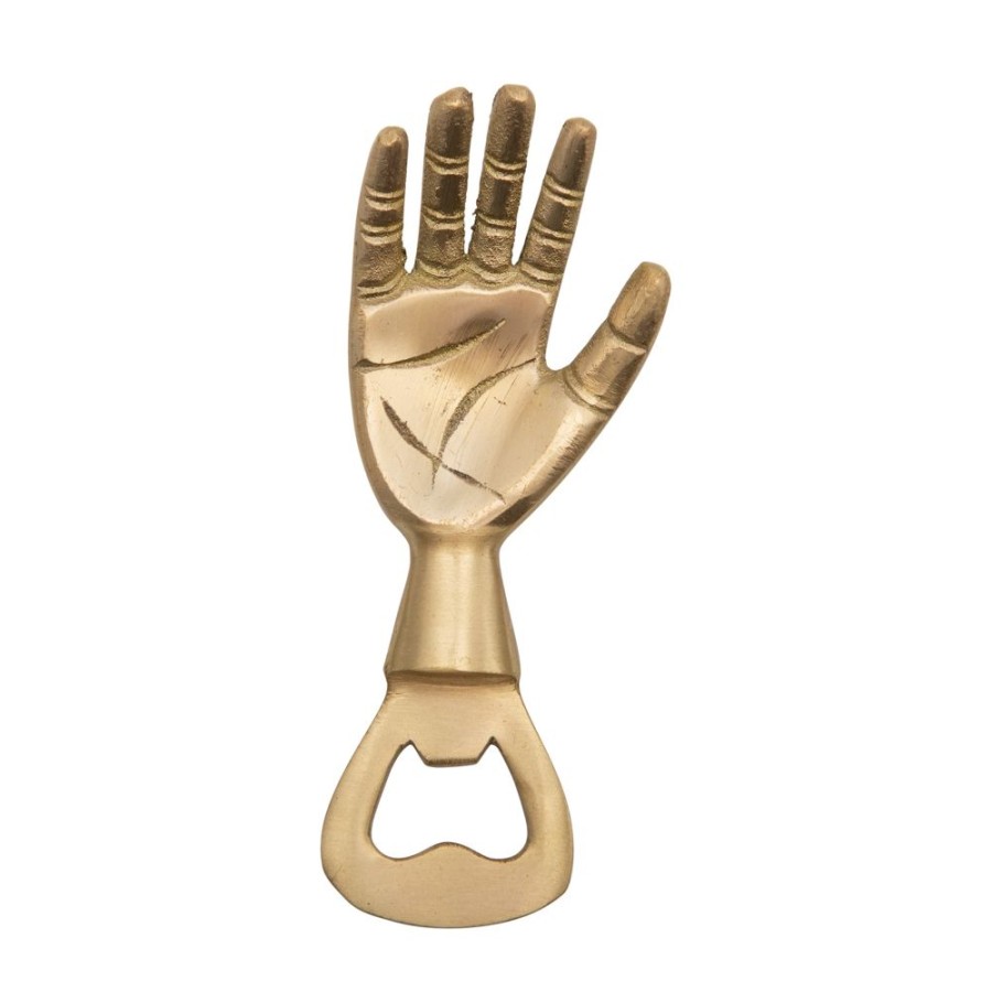 Glassware Creative Co-Op | Brass Hand Bottle Opener