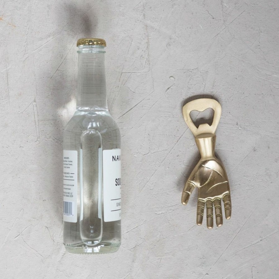 Glassware Creative Co-Op | Brass Hand Bottle Opener