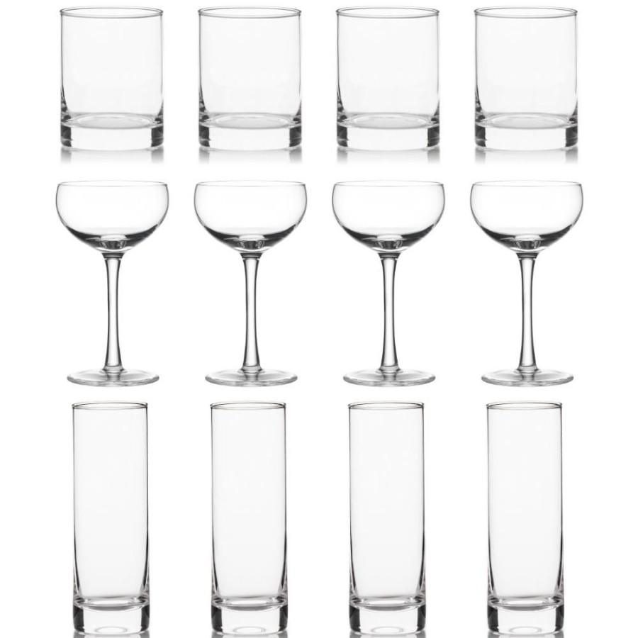 Bar Tools Better Refined - CHINA | Plain Glassware Collection (Set Of 12)