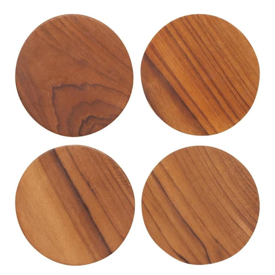 More Danica | Teak Wood Coasters (Set Of 4)