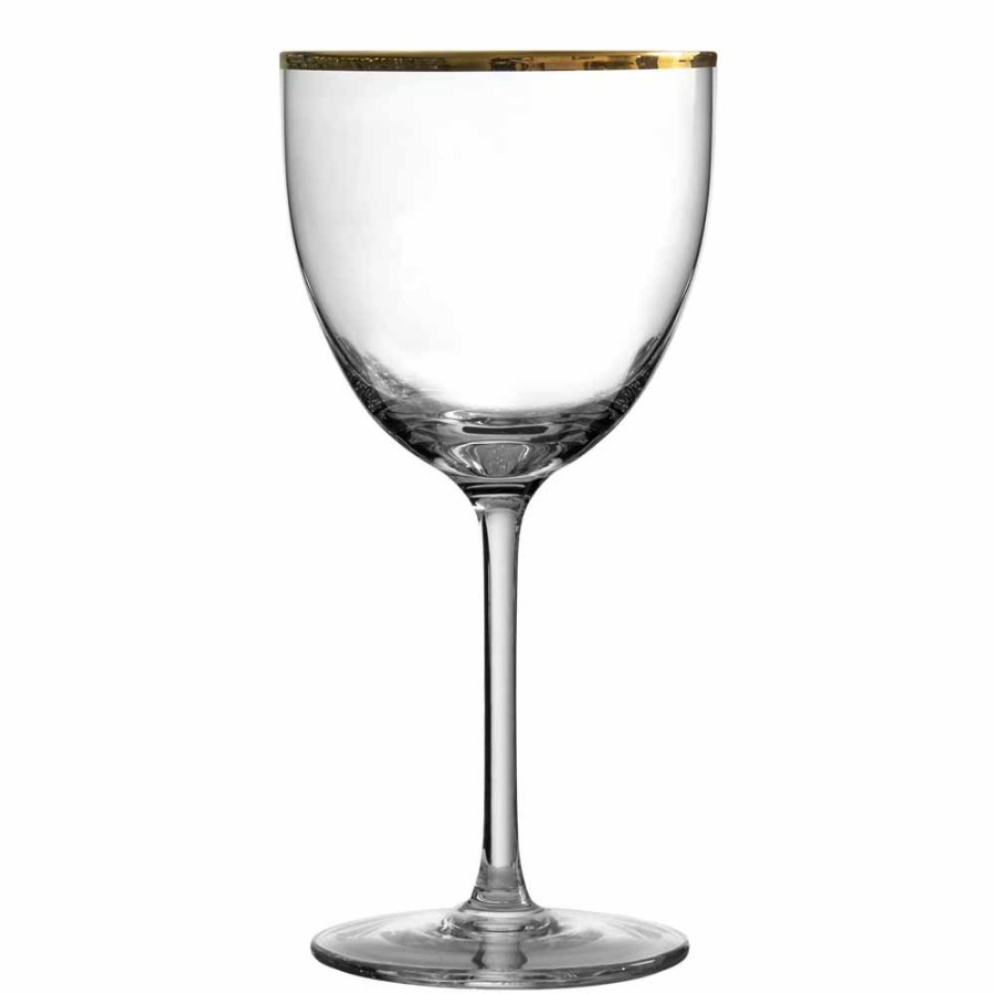 Glassware Urban Bar | Urban Bar Gold Rim Nick & Nora Glass