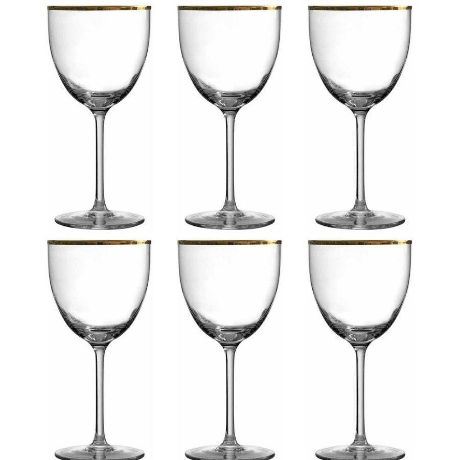 Glassware Urban Bar | Urban Bar Gold Rim Nick & Nora Glass