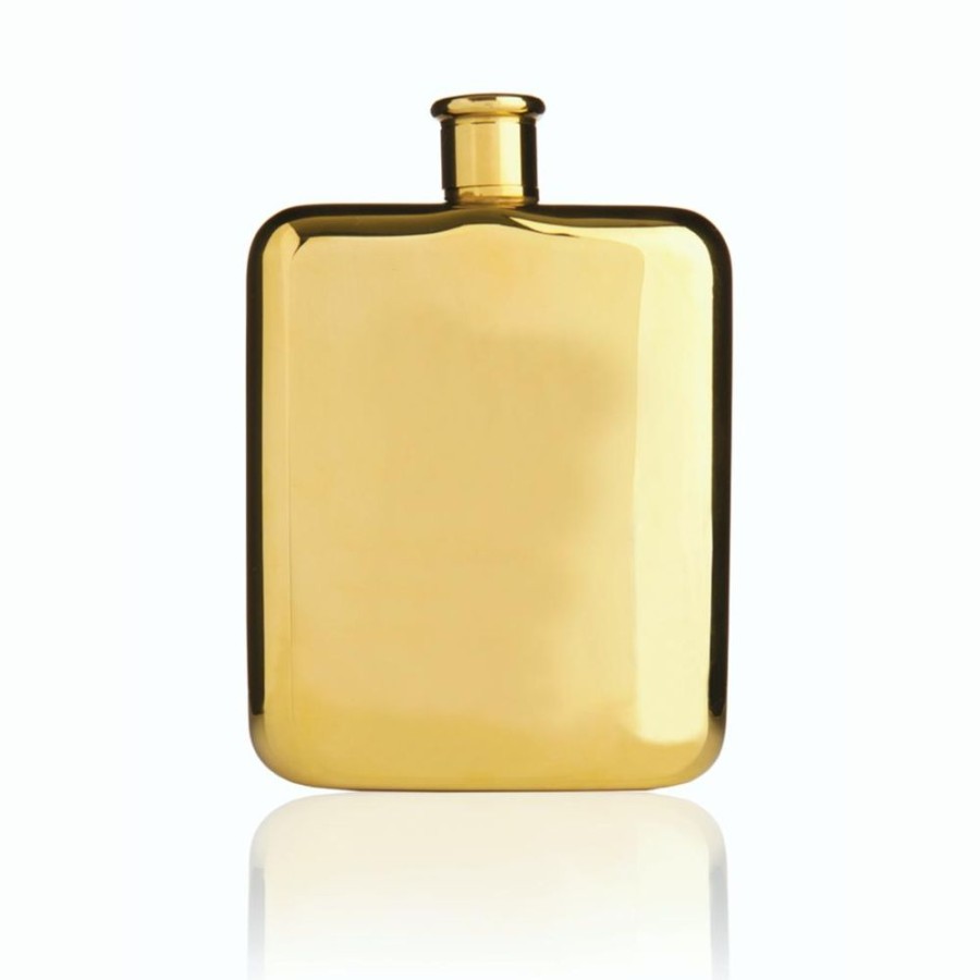 More True Fabrications | Gold Plated Flask