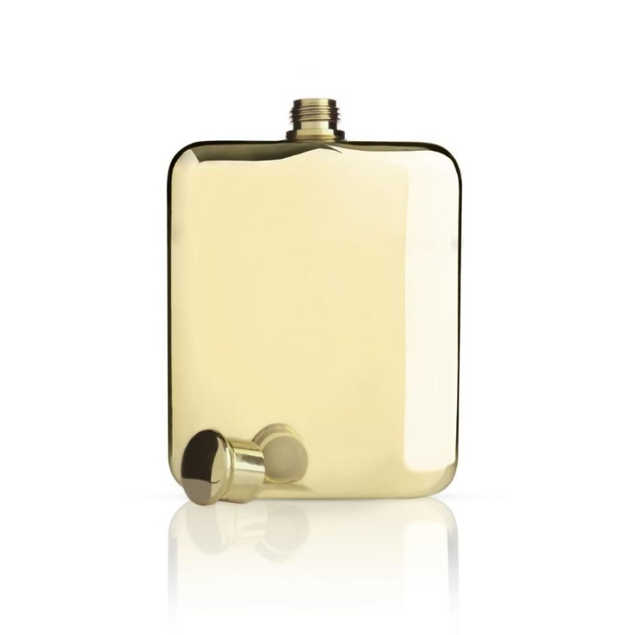 More True Fabrications | Gold Plated Flask