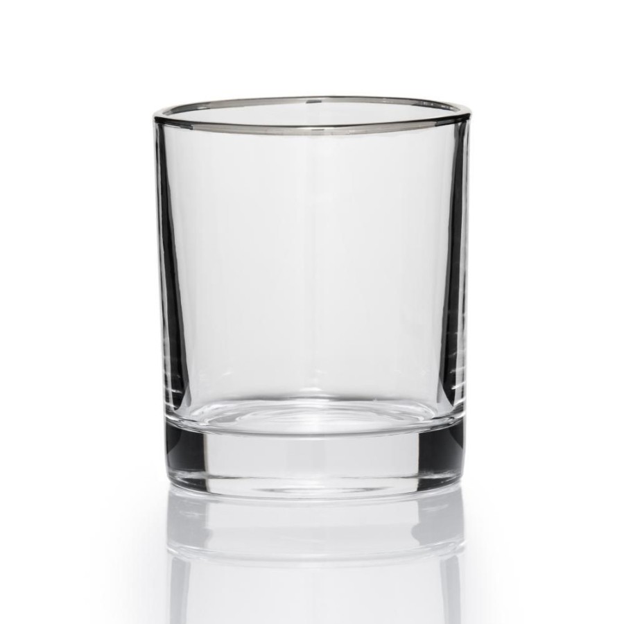 Bar Tools China | Simple Silver Rim Tumbler