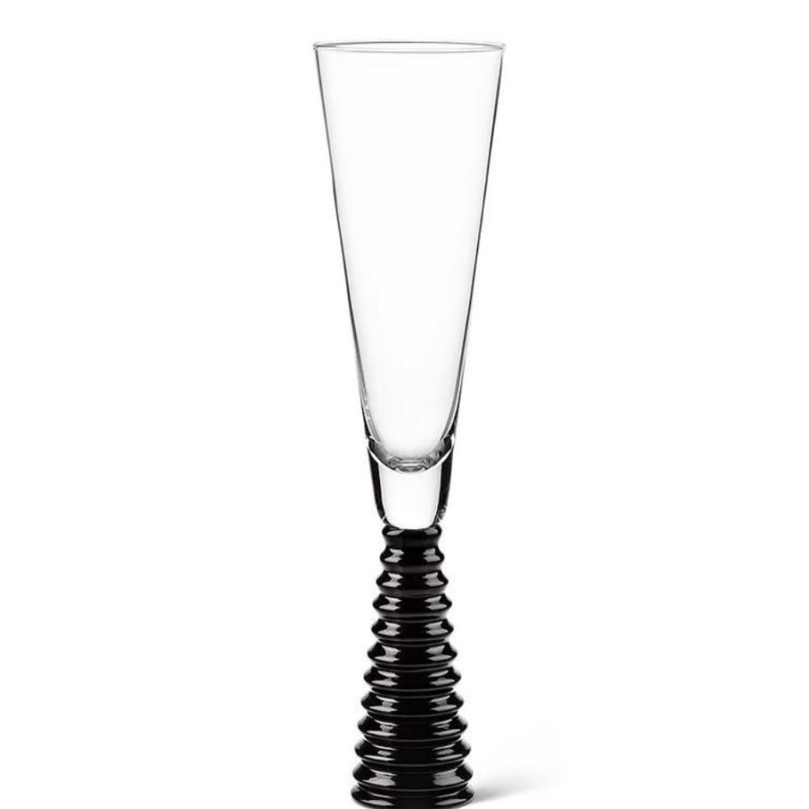 Glassware Abbott | Stack Black Base Flute