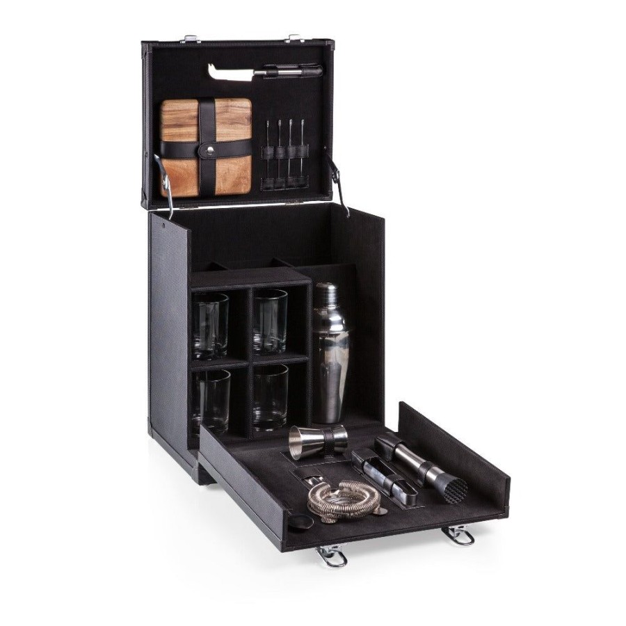 Bar Tools Taylor Hill | Hamilton Portable Cocktail Bar (Black)