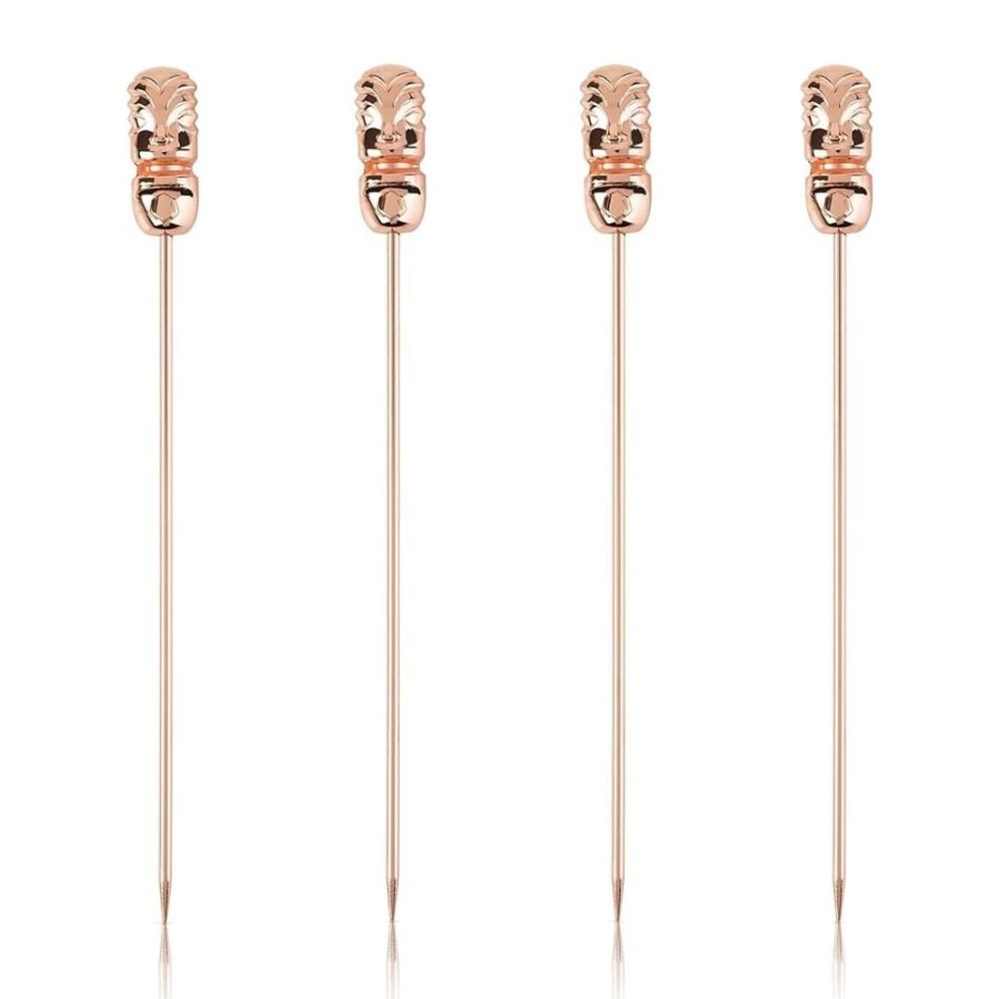 Ingredients True Fabrications | Copper Tiki Cocktail Pins (Set Of 4)