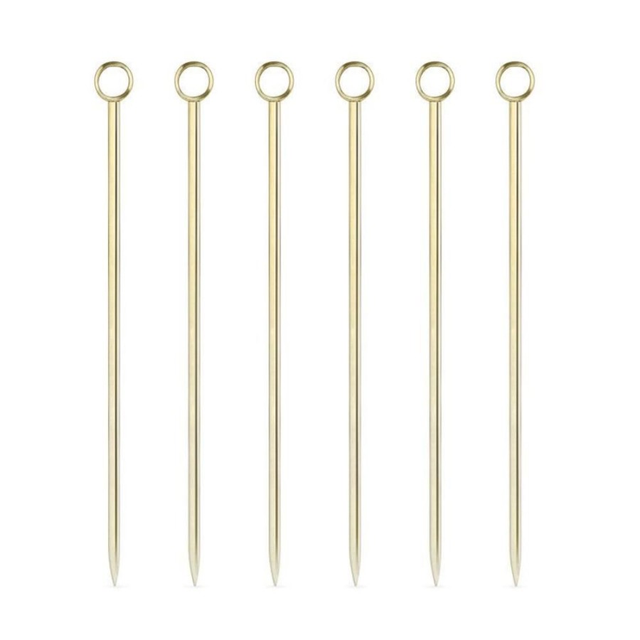 Ingredients True Fabrications | Gold Cocktail Pins (Set Of 6)