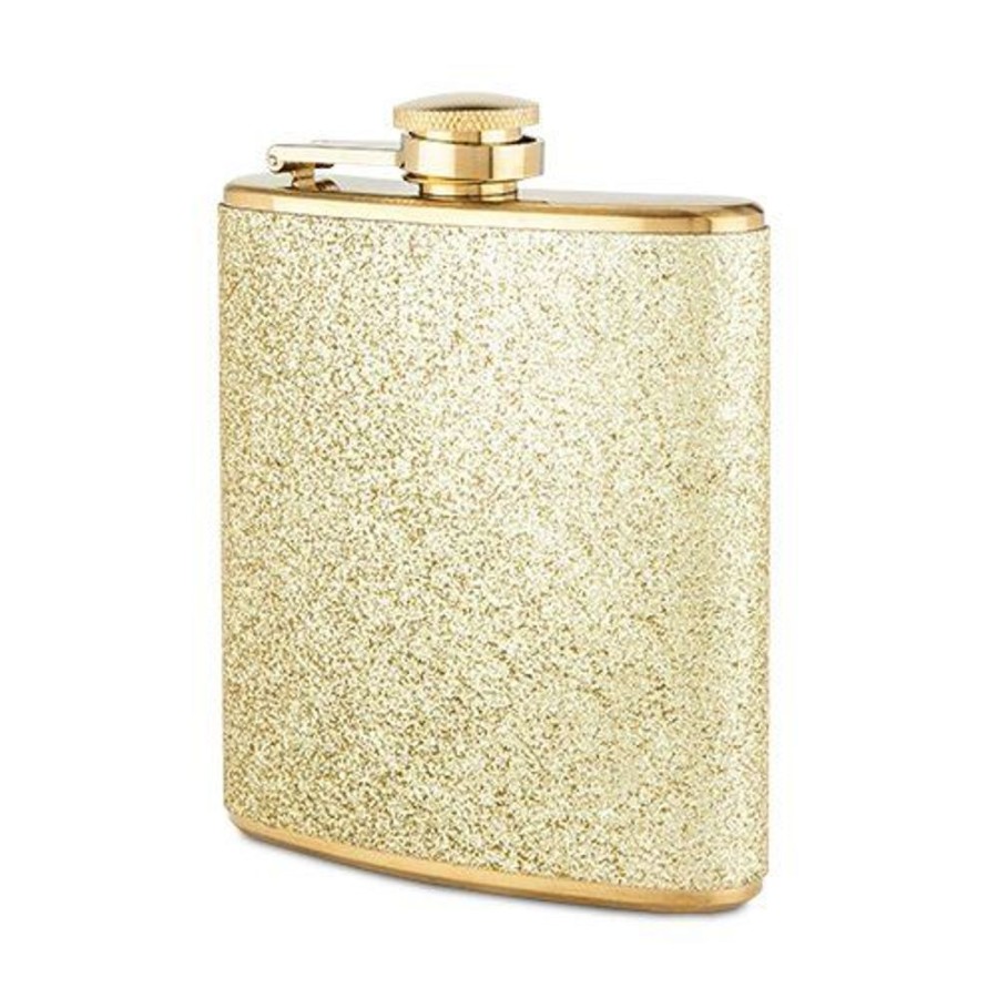 More True Fabrications | Sparkletini Gold Flask