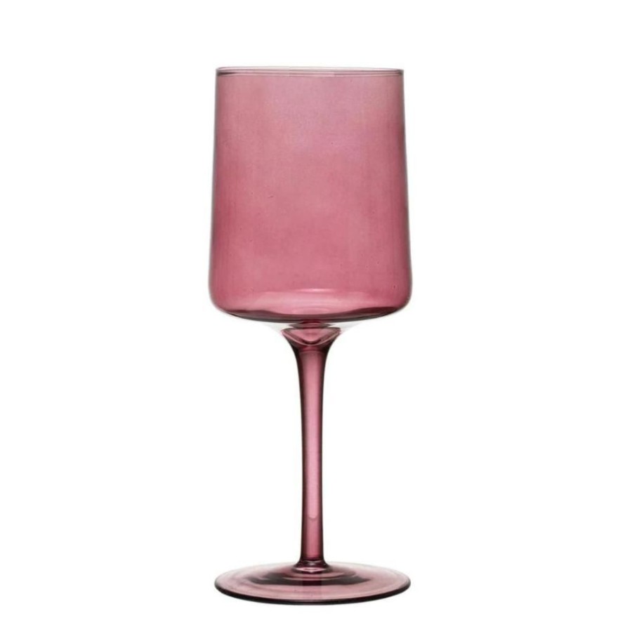 Glassware Creative Co-Op | Stemmed Wine Glass (Multiple Colours)